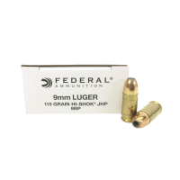 Federal Personal Defense 9mm 115 Grain HI-SHOK Jacketed Hollow Point Ammunition