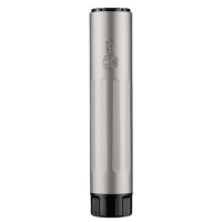 Dead Air Mask 22LR Suppressor, 1/2x28, Titanium & Stainless Steel (Silver)