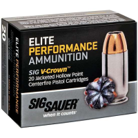 Sig Sauer Elite Performance 9mm Luger 147 Grain V-Crown JHP