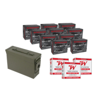 Winchester 45 ACP 230GR FMJ 600rds + Silvertip 45 ACP 185GR HP 200rds + Military Ammo Can