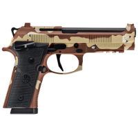 Beretta 92XI Combat 9mm, 4.7" Barrel, 15+1, Chocolate Chip Camo, Rail, Ambi
