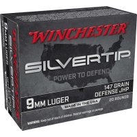 Winchester Silvertip 9mm Luger 147 Grain Jacketed Hollow Point