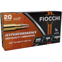 Fiocchi Hyperformance 300 Win Mag 180 Grain Polymer Tip Boat Tail