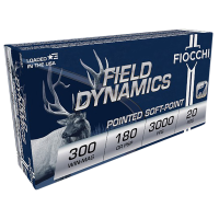 Fiocchi Field Dynamics 300 Win Mag 180 Grain PSP Interlock Boat Tail