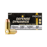 Fiocchi Defense Dynamics 10mm Auto 180 Grain Jacketed Hollow Point