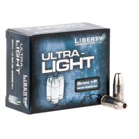 Liberty Ammunition Ultra-Light 9mm Luger +P 50 Grain LFF Hollow Point