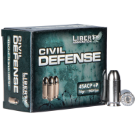 Liberty Ammunition Civil Defense 45 ACP +P 78 Grain LFF Hollow Point