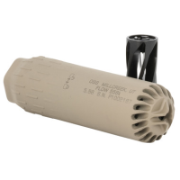 HUXWRX Flow 556K Suppressor, Multi-Caliber, 5.56, 1/2x28, Flash Hider - FDE