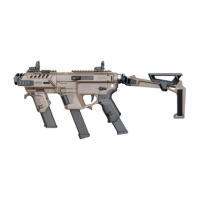 Recover Tactical P-IX+MG PG9 SR20 Metal Front Guard Folding Brace Tan