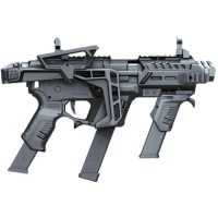 Recover Tactical P-IX+MG PG9 SR20 Metal Front Guard Folding Stock, Black