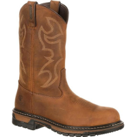Rocky Men's Original Ride Branson Steel Toe Waterproof Boots, Brown, 13M