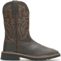 Wolverine Men's 10" Rancher Wellington Square Work Boot, Dark Brown, 11M