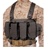 BlackHawk Tactical Commando Chest Harness for Secure Gear, Black