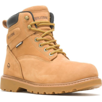 Wolverine Men's 6" Floorhand Waterproof Steel Toe Work Boots, Wheat, 10.5M