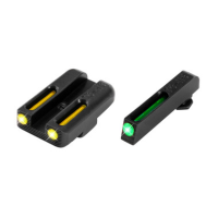 TRUGLO TFX GLOCK 42-43 GREEN YELLOW HANDGUN FIBER OPTIC NIGHT SIGHT