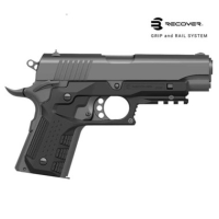 Recover Tactical CC3C Grip & Rail System for Compact 1911 Black