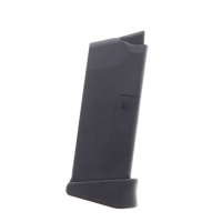 Glock OEM 9mm 6 Round Magazine Fits Glock 43 W/ Extended Finger, Black