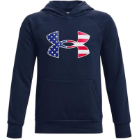 Under Armour Boys Freedom BFL Rival Hoodie, Academy Blue/White, Large