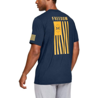 Under Armour New Freedom Flag T-Shirt, Blue/Gold, Size - Medium