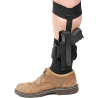 Blackhawk Ankle Gun Holster Left-handed, Black, Size 10