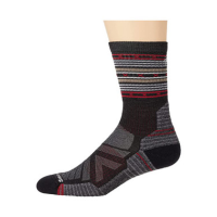 Smartwool Geometric Hike Light Cushion Merino Crew Socks, Charcoal, Large
