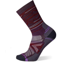 Smartwool Men's Hike Mountain Range Pattern Crew Socks, Bordeaux - Large