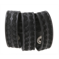 Uncle Mike's Kodra Black Nylon Web Belt Keepers, Set of 4, Snap Close-Card