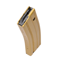 DURAMAG Speed Aluminum 30rd AR-15 Mag, 5.56 NATO/.223/300BLK, Desert Gold with Black Follower