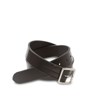 Men's Vegetable-Tanned Leather Belt in Black Leather 96564
