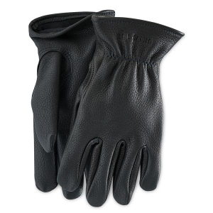 Men's Lined Glove in Black Buckskin Leather 95232