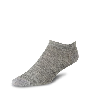 Footie Liner Unisex Sock in Light Gray Merino Wool Blend 97336