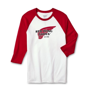 Unisex Baseball Logo T-Shirt in White 95084 | Red Wing Heritage