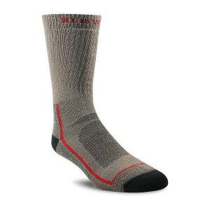 Unisex Steel-Toe Merino Wool Blend Crew Sock in Brown 97395 | Red Wing Shoes