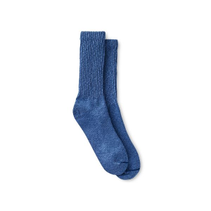 Unisex Cotton Blend Ragg Crew Boot Socks in Over Dyed Navy/Blue Cotton Blend 97650 | Red Wing Heritage