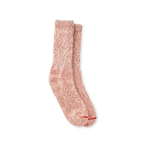 Unisex Cotton Blend Ragg Crew Socks in Rust/White Cotton Blend 97646 | Red Wing Heritage