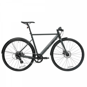 Elops Speed 900, 8-Speed Aluminum Urban Bike in Charcoal, Size XL: 6'1" - 6'5"