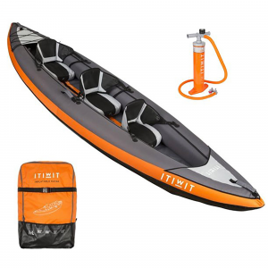 Itiwit inflatable Recreational Touring Kayak, 2 Or 3 Person in Orange