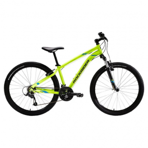 Btwin Mountain Bike 27.5" Rockrider St 100 in Neon Lemon Lime, Size XL/6'0" - 6'5"