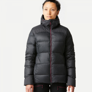 Forclaz Women's Mt900 Hooded Down Puffer Jacket in Carbon Gray, Size XS