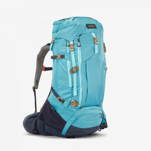 Forclaz Women's Mt500 Air 45+10 L Backpacking Pack in Gray Blue
