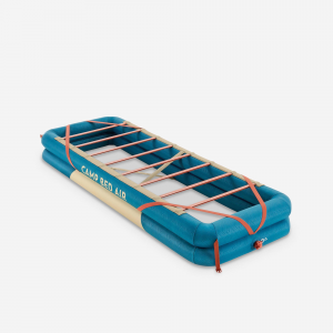 Quechua Camp Bed Air, 79" Inflatable Camping Bed Base in Blue/Sand