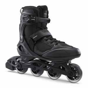 Oxelo Decathlon Fit100 Inline Fitness Roller Skate 76Mm 80A Adult in Black, Size 13