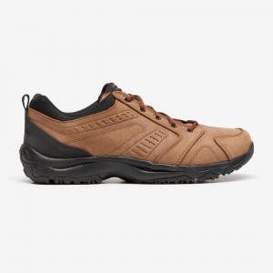 Newfeel Men's Nakuru Comfort, Leather Power Walking Shoes in Brown, Size 6.5
