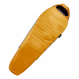 Forclaz Backpacking Sleeping Bag Mt500 41degF - Polyester in Yellow Ochre, Size XL/6' - 6'5"