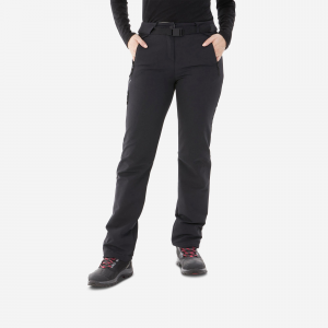Quechua Women's Warm Water-Repellent Snow Hiking Pants - Sh500 Mountain in Black, Size W39 L31