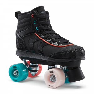 Oxelo Kid's Roller Skates Quad 100 in Black, Size 6