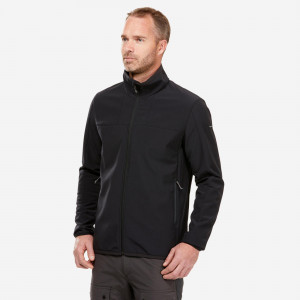 Forclaz Men's Windbreaker Jacket - Softshell - Warm - Mt100 Windwarm in Black, Size XL