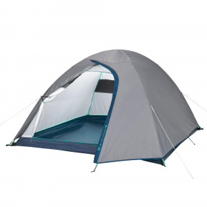 Quechua Mh100, Waterproof Camping Tent, 3 Person in Gray