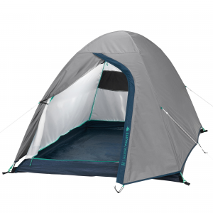 Quechua Mh100, Waterproof Camping Tent, 2 Person in Gray