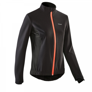 Van Rysel Women's Winter Road Cycling Jacket 100 in Black, Size XS